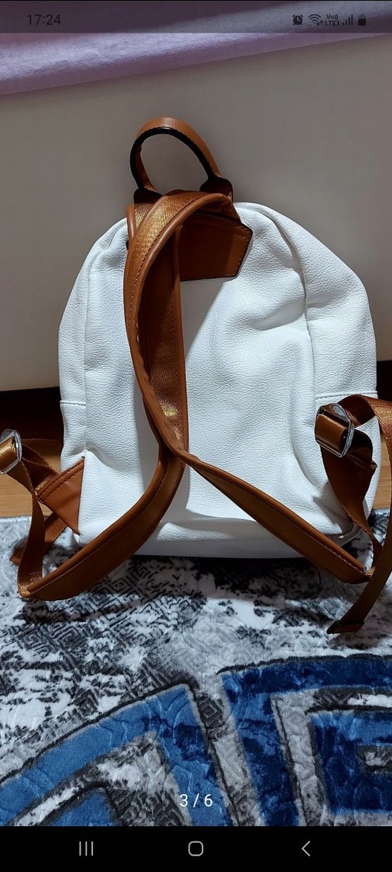 derimod aBeyaz Deri Kadın Sırt Çantası - Görsel 3