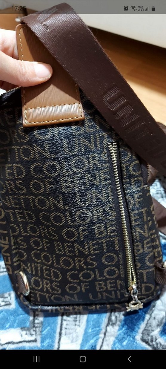 Tokalı Kahverengi Deri Kadın Çapraz Çanta - Görsel 2