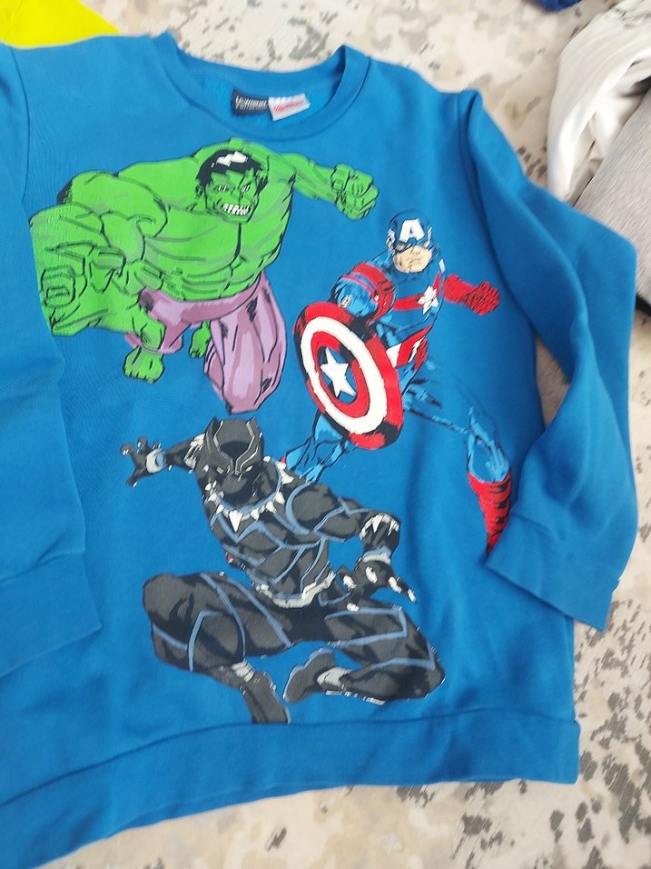 Mavi Marvel Baskılı Erkek Sweatshirt - Görsel 5