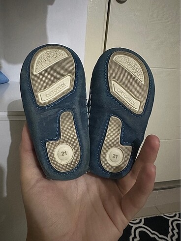 21 Beden mavi Renk Ortopedik ayakkabı ve terlik birlikte