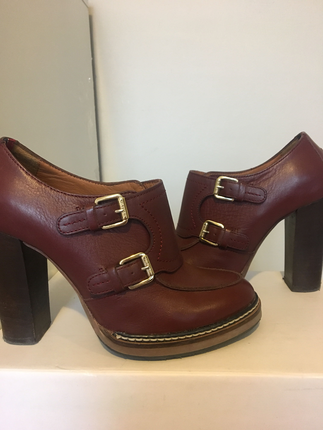 36 Beden kahverengi Renk Bordo bootie