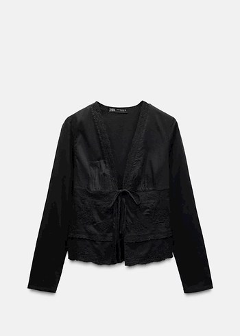 Zara nakışlı bluz
