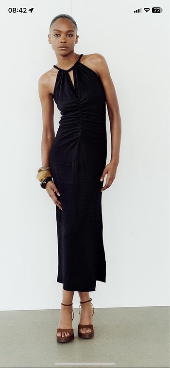 Zara Halter Yaka Midi Elbise