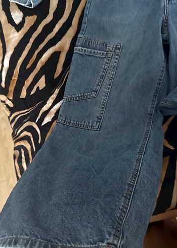 Kız çocuk Mavi Denim Uzun Kollu Tulum - Görsel 4