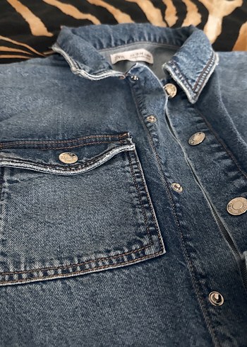 Kız çocuk Mavi Denim Uzun Kollu Tulum - Görsel 3