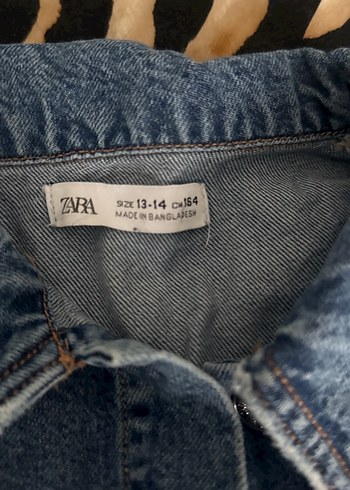 Kız çocuk Mavi Denim Uzun Kollu Tulum - Görsel 2