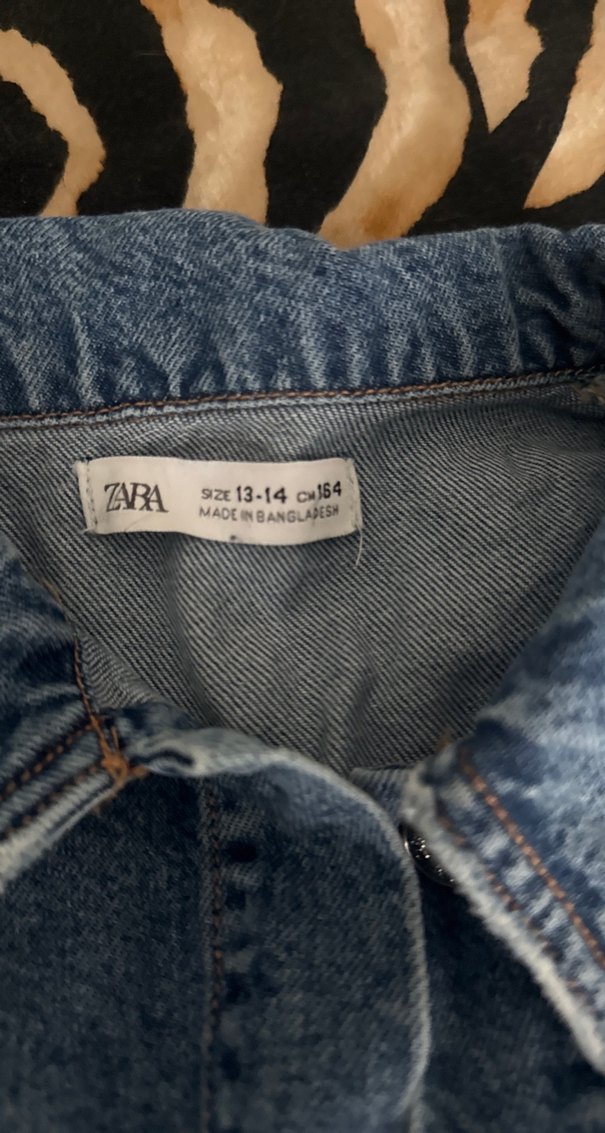 Kız çocuk Mavi Denim Uzun Kollu Tulum - Görsel 2