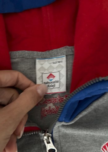 Kapüşonlu Fermuarlı Gri Unicex Sweatshirt - Görsel 2