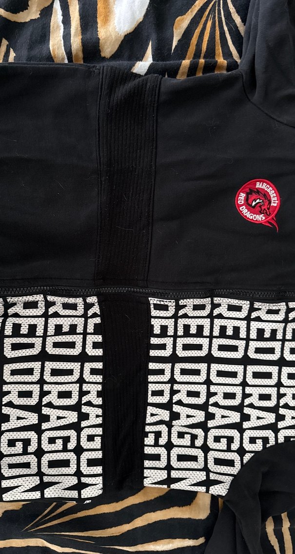 Kızıl Ejderha Baskılı Fermuarlı Kapüşonlu Sweatshirt - Görsel 2