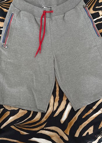 Bahçeşehir koleji Gri Fermuarlı Unicex  Bermuda Şort Xs - Görsel 4