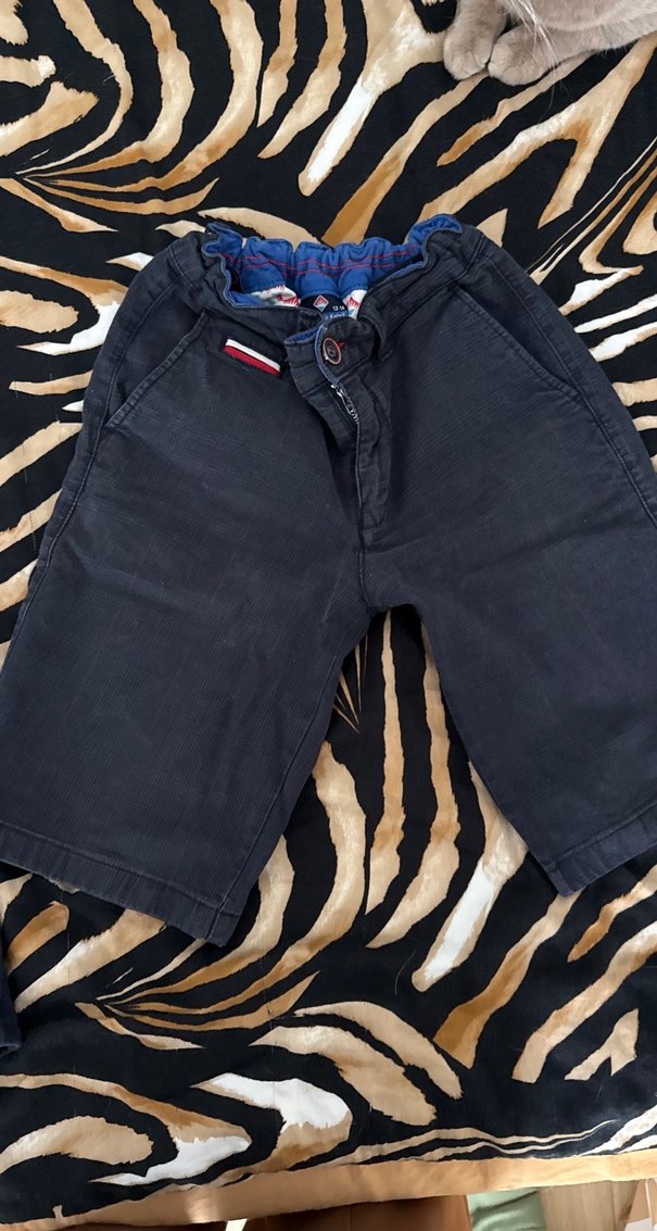 Lacivert Batik Desenli Erkek Kot şort bahçeşehir koleji - Görsel 2