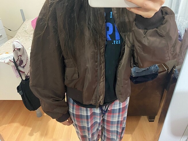 s Beden Oversize crop bel hizası mont Pull and bear