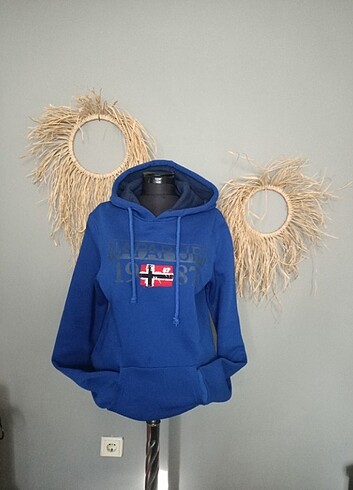 Mavi Kapşonlu Sweat