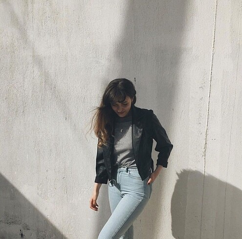 Bershka İçi Süet Vintage Model Oversize Deri Ceket