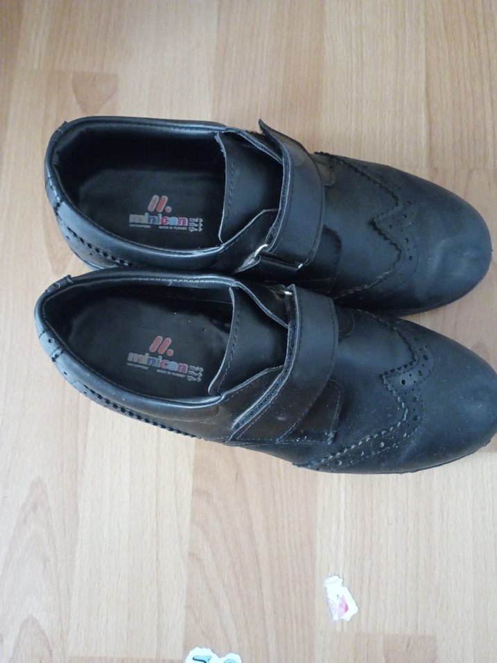 Tokalı Siyah Deri Erkek Çocuk Ayakkabısı - Görsel 3