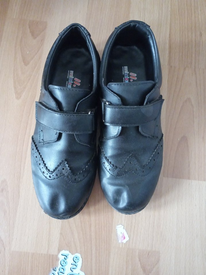 Tokalı Siyah Deri Erkek Çocuk Ayakkabısı - Görsel 2