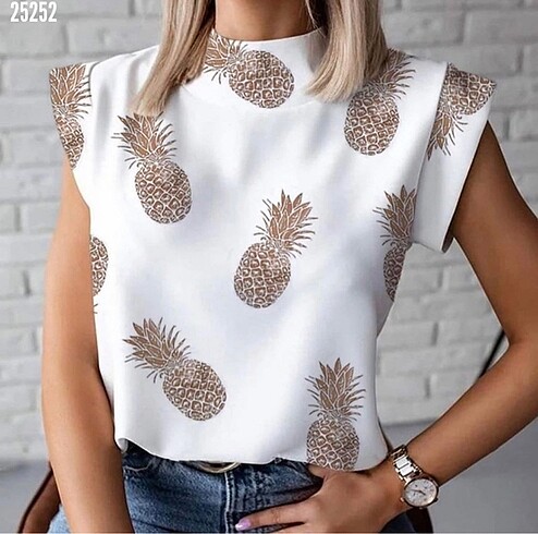 Ananaslı buluz bedenleri S/M/L/XL/