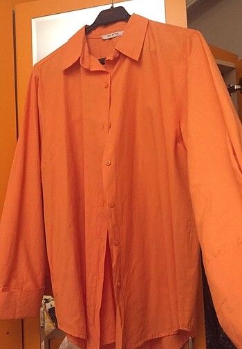 Addax turuncu oversize gömlek