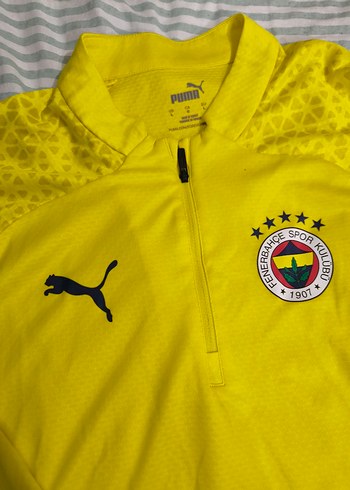l Beden Puma Sarı Fermuarlı Uzun Kollu Erkek Sweatshirt
