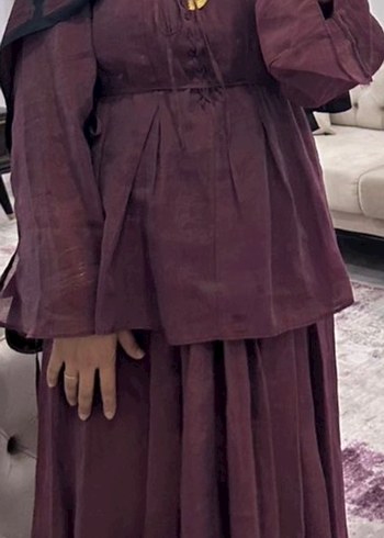 Bordo Uzun Bohem Salaş Elbise - Görsel 3