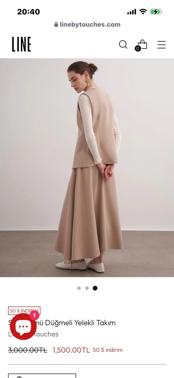 Bej Uzun Kadın Etek - Görsel 2