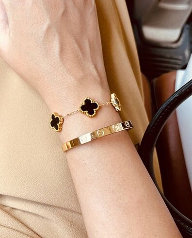 Diğer Çelik cartier bileklik yonca bileklik