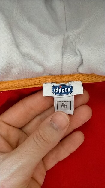 12-18 Ay Beden kırmızı Renk Chicco marka kot ceket 12-18 aylik