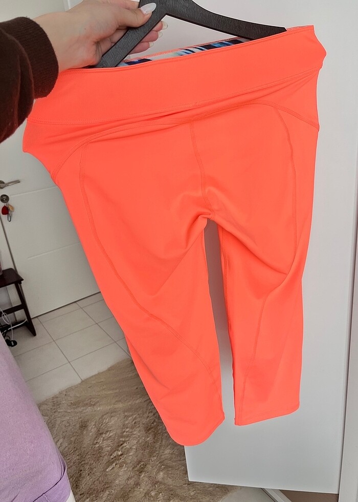 Diz altı turuncu tayt - Görsel 3