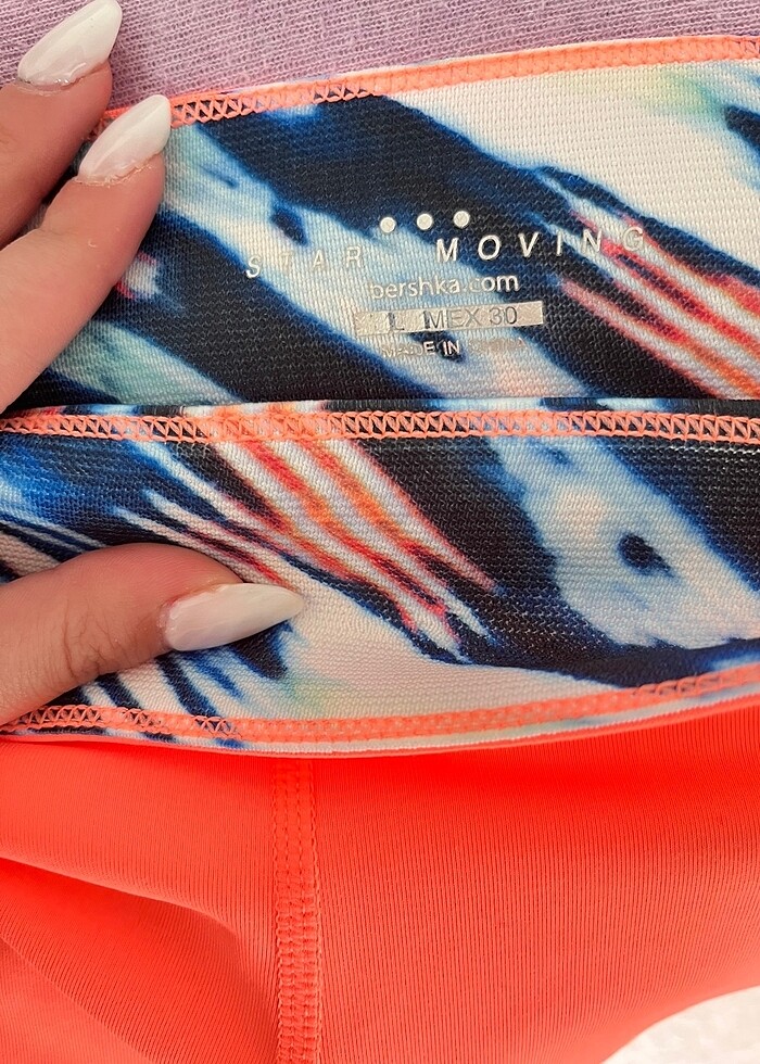 Diz altı turuncu tayt - Görsel 4