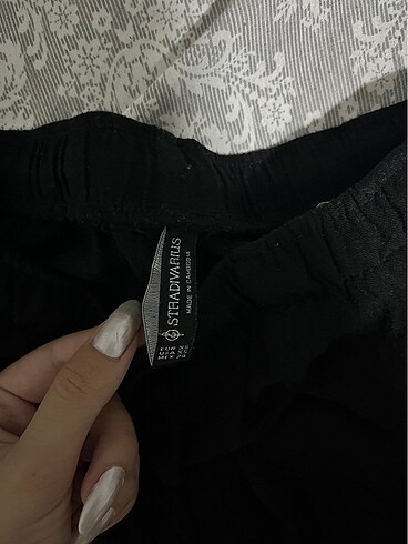 xs Beden Stradivarius Siyah Keten Pantolon