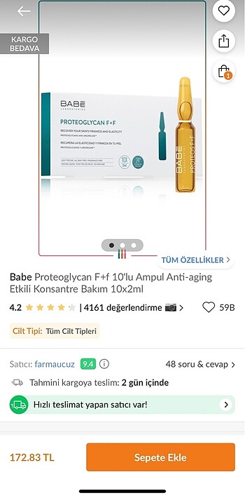 Babe Proteoglycan ampul
