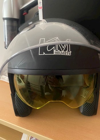 Km Helmets Siyah Rock Punk Stil Motosiklet Kaskı - Görsel 2
