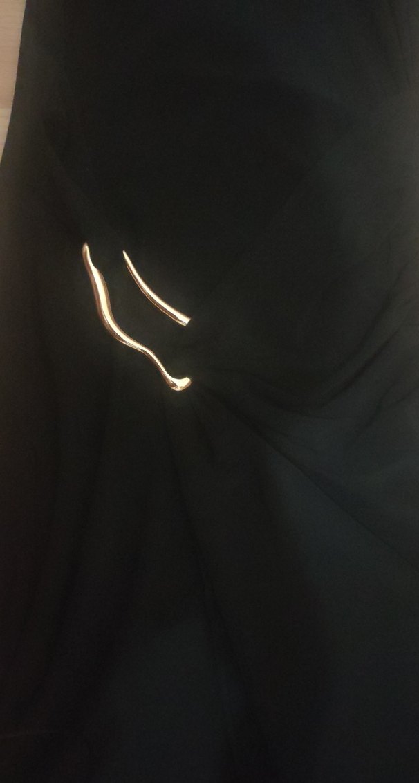 Siyah Uzun Kollu Kemerli Kalem Elbise - Görsel 5