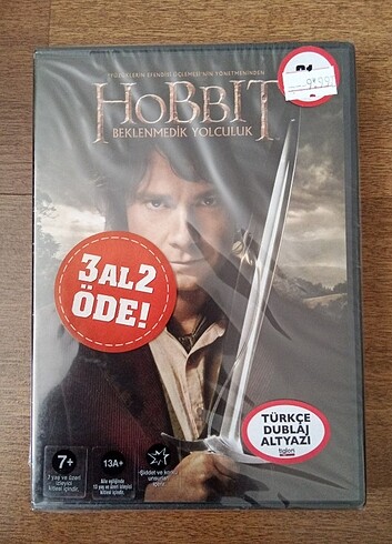 Hobbit:Beklenmedik Yolculuk Ambalajında sıfır dvd film 