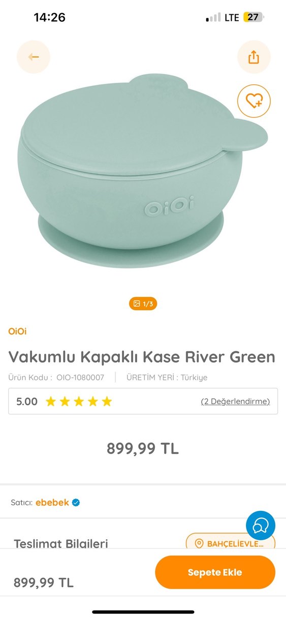 Kapaklı Silikon Kase - 6 Ay ve Üzeri - Görsel 2