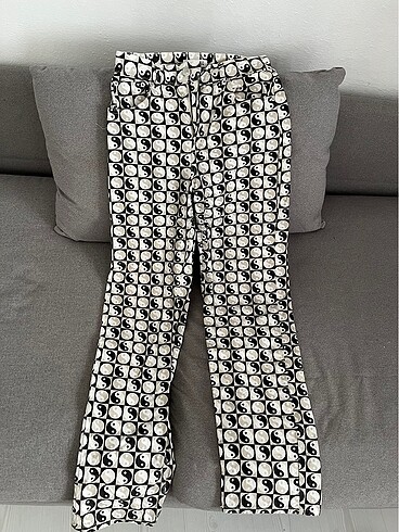 Pull and bear desenli pantolon