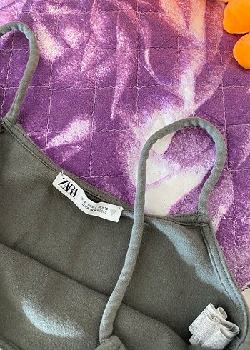 xs Beden gri Renk zara askılı bodysuit
