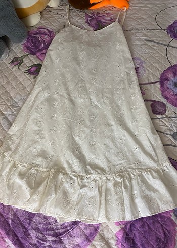 zara midi boy nakışlı elbise