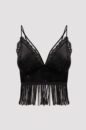 xs Beden Penti luna tassel bralet