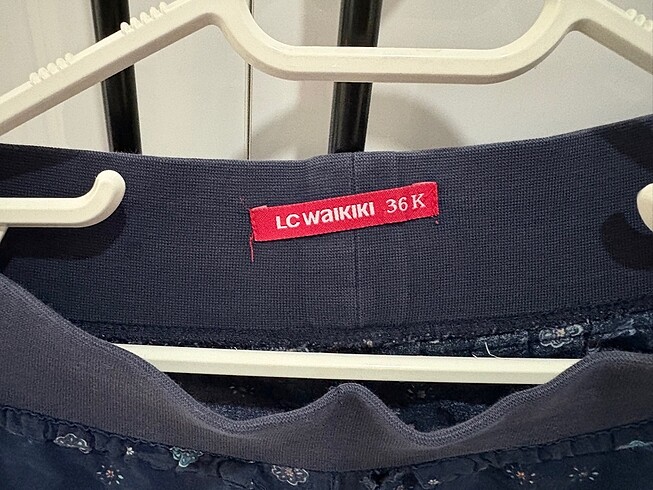 36 Beden lacivert Renk LCW desenli salaş pantolon