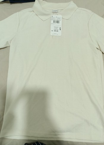 Erkek çocuk Beyaz Kısa Kollu Polo Tişört