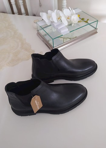 Erkek Siyah Deri Bot - Görsel 6