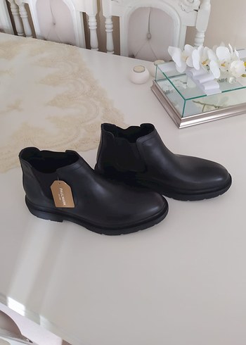 Erkek Siyah Deri Bot - Görsel 2