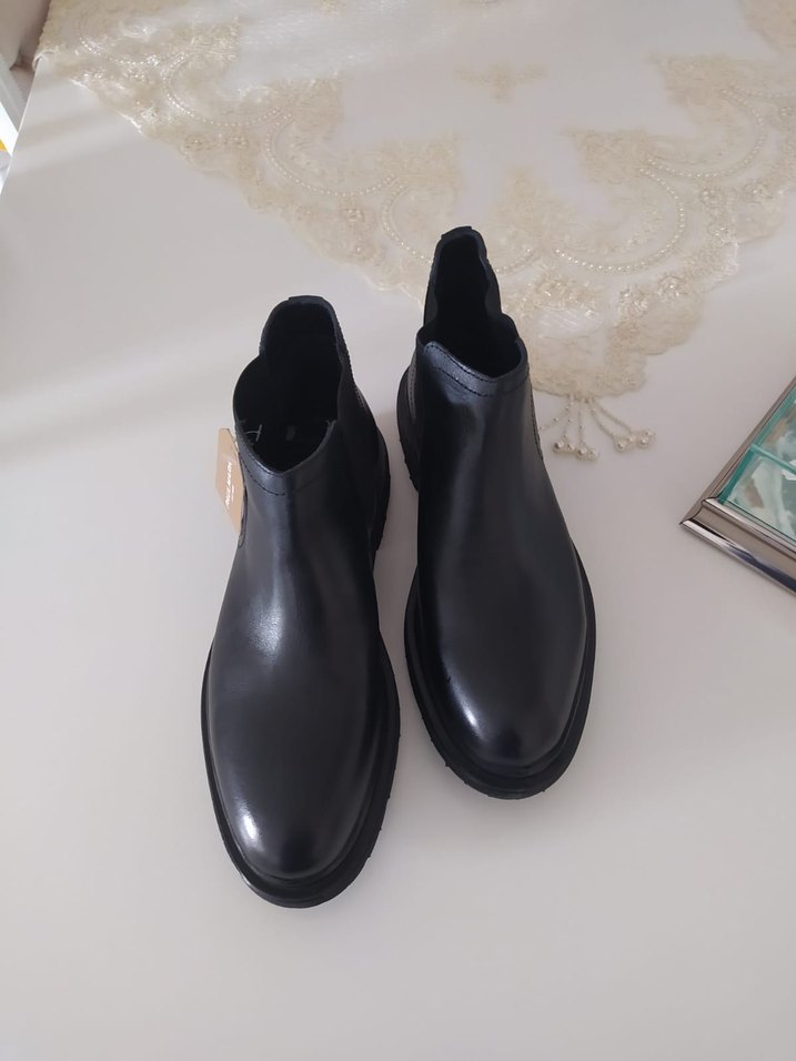 Erkek Siyah Deri Bot - Görsel 4