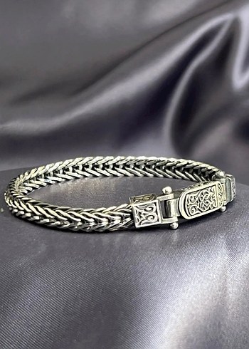 925 Ayar Gümüş Erkek Bileklik - Görsel 2