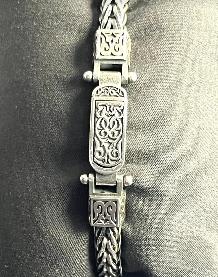 925 Ayar Gümüş Erkek Bileklik - Görsel 3