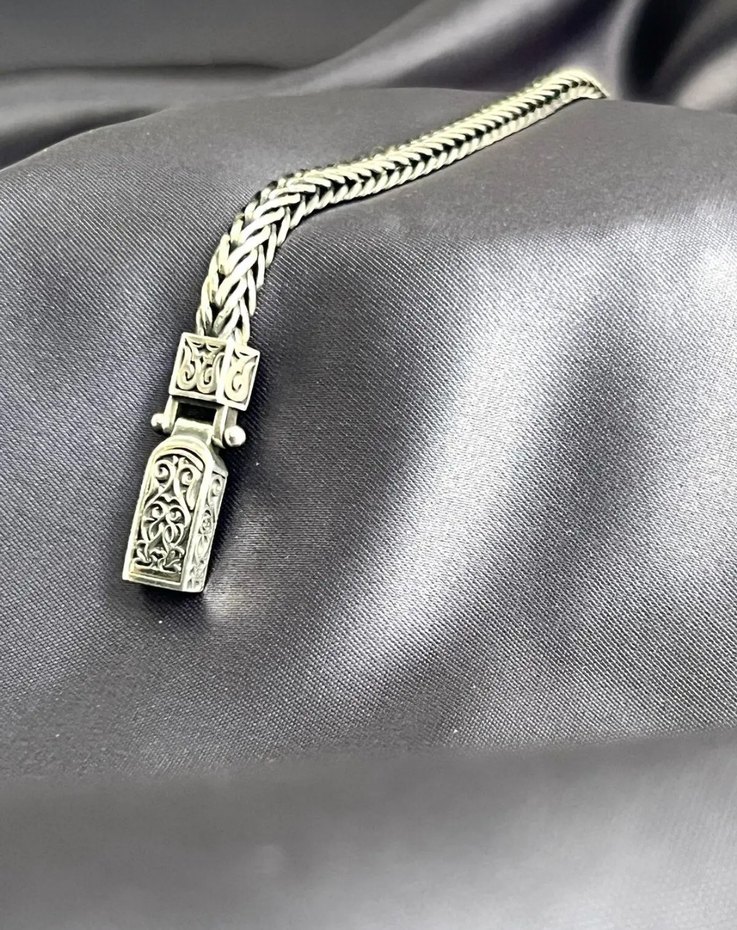 925 Ayar Gümüş Erkek Bileklik - Görsel 4