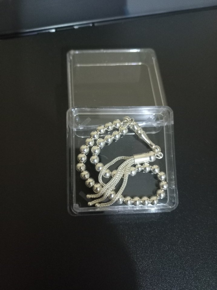 925 Ayar Gümüş Tesbih - Görsel 4