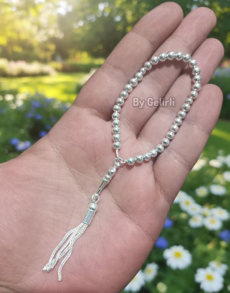 925 Ayar Gümüş Tesbih - Görsel 3