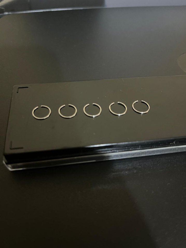 316l Cerrahi Çelik Fake Hızma Piercing 5 Adet - Görsel 4